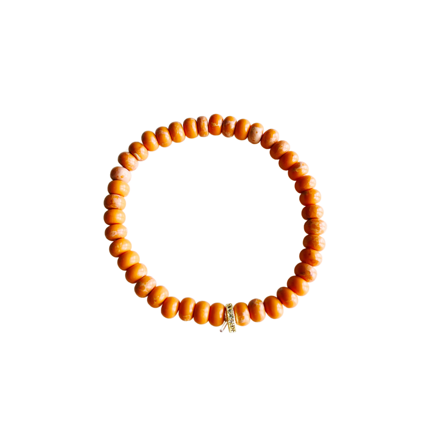 Candy Stretch Bracelets: Orange Imperial Jasper