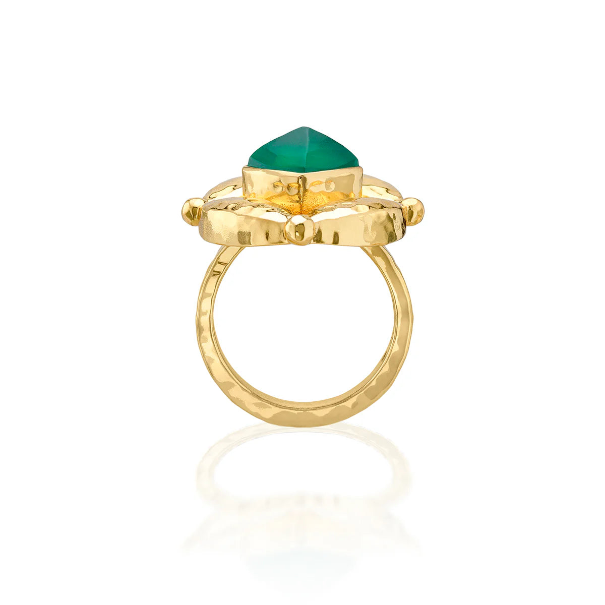 Mystic Eye Ring, Size 8 - Green Onyx