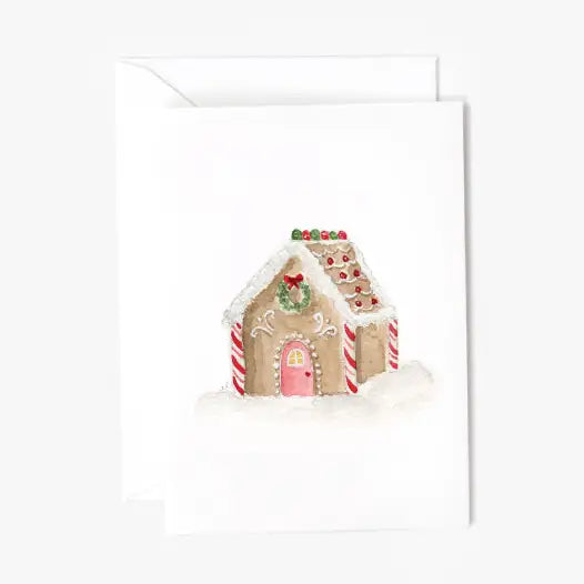 Gingerbread house mini notecard