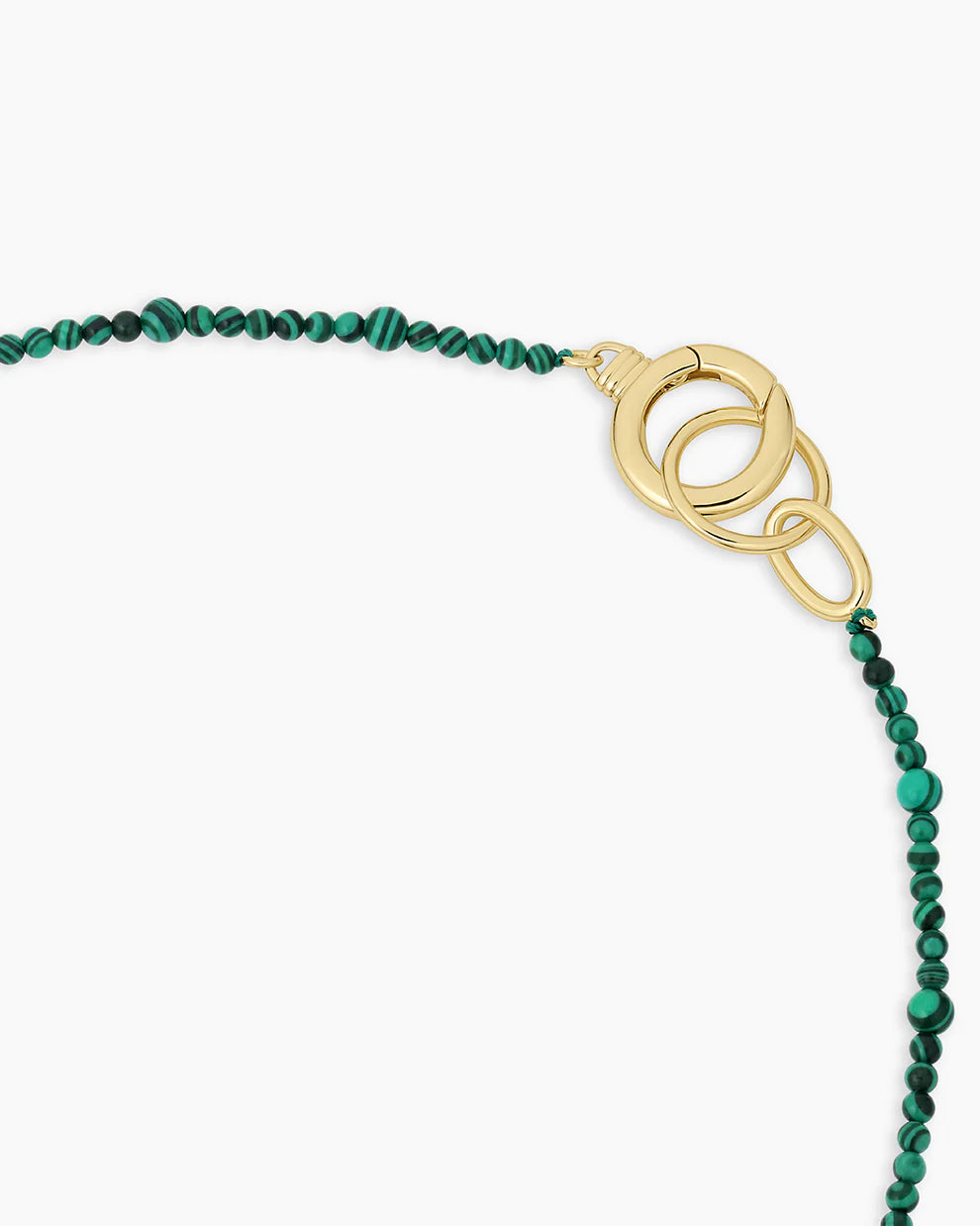 Power Gemstone Long Beaded Necklace-Malachite
