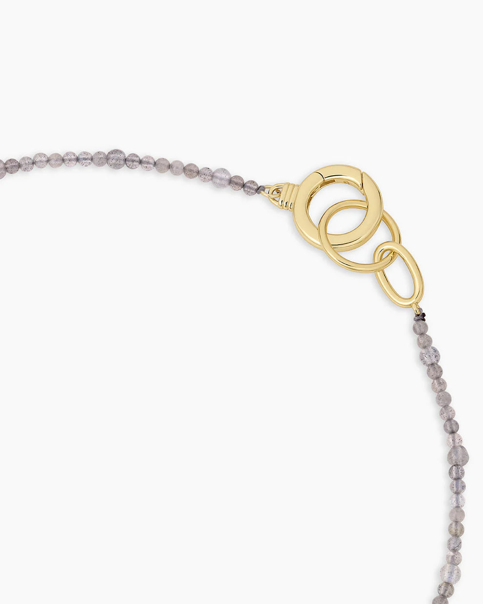 Power Gemstone Long Beaded Necklace-Labradorite