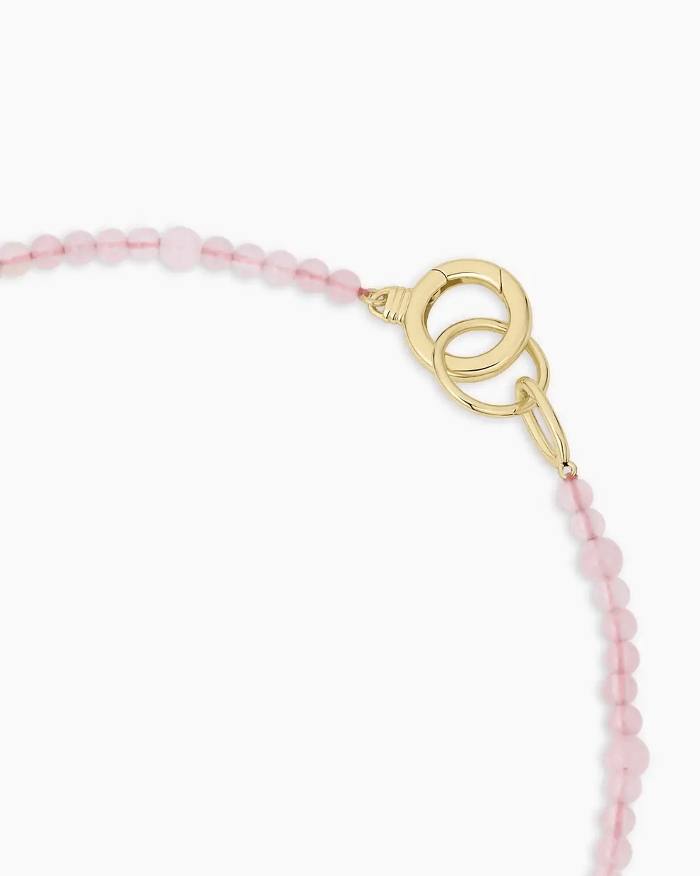 Power Gemstone Beaded Necklace- Rose Quartz