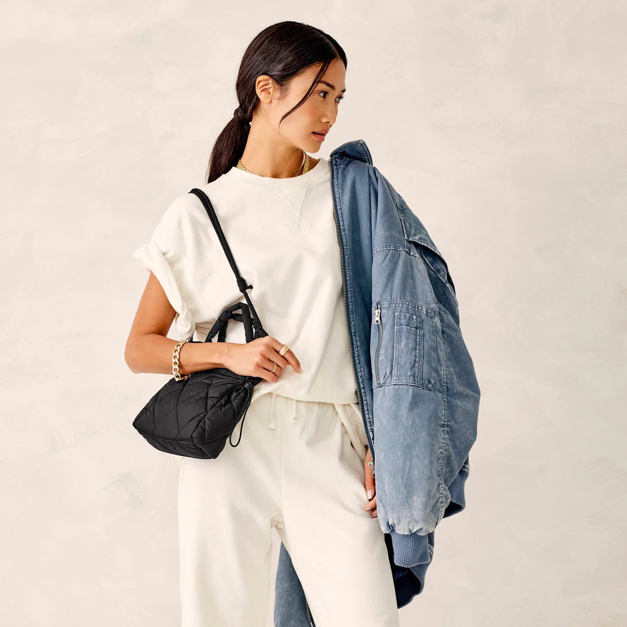 Mini Original Tote Bag- Moonless Night in Featherweight