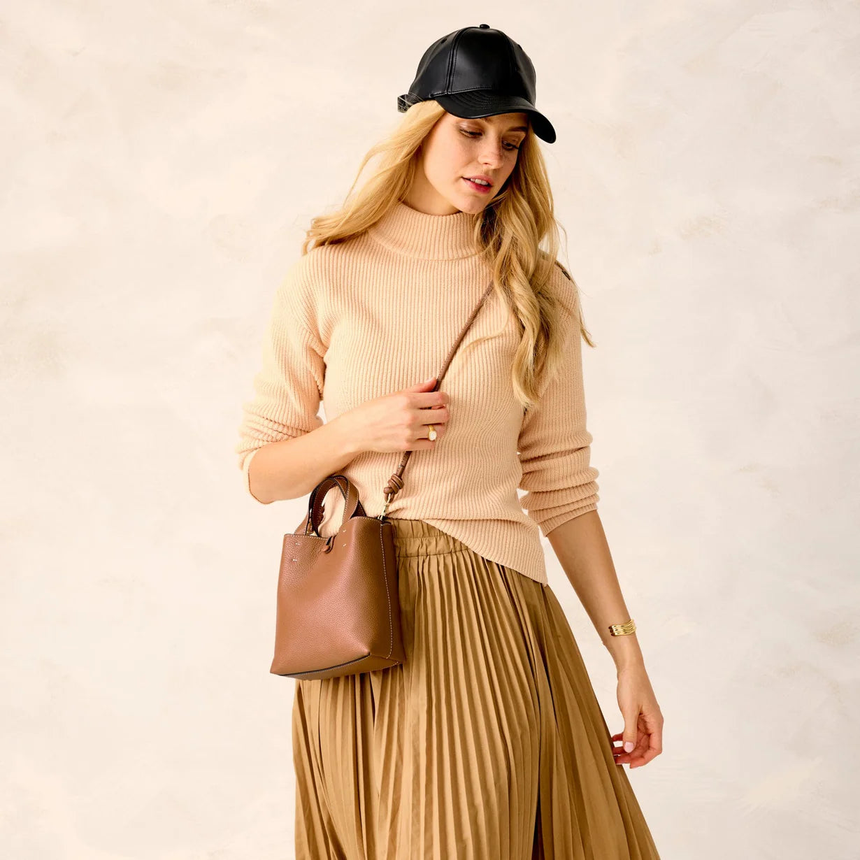 Mini Original Tote Bag-Roasted Pecan in Leather