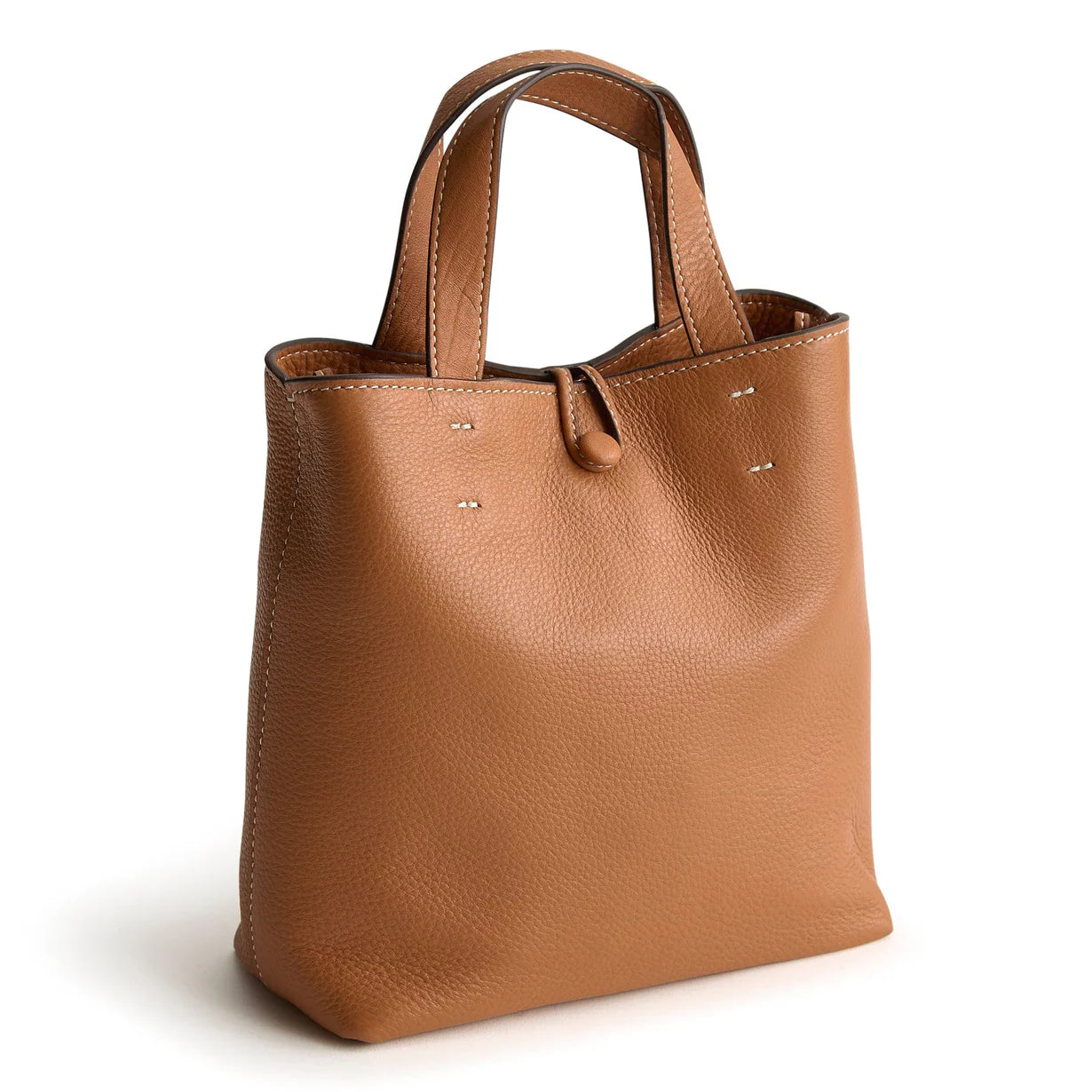 Mini Original Tote Bag-Roasted Pecan in Leather