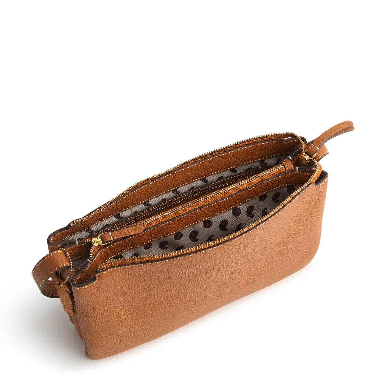 Foxbury Crossbody- Roasted Pecan in Leather