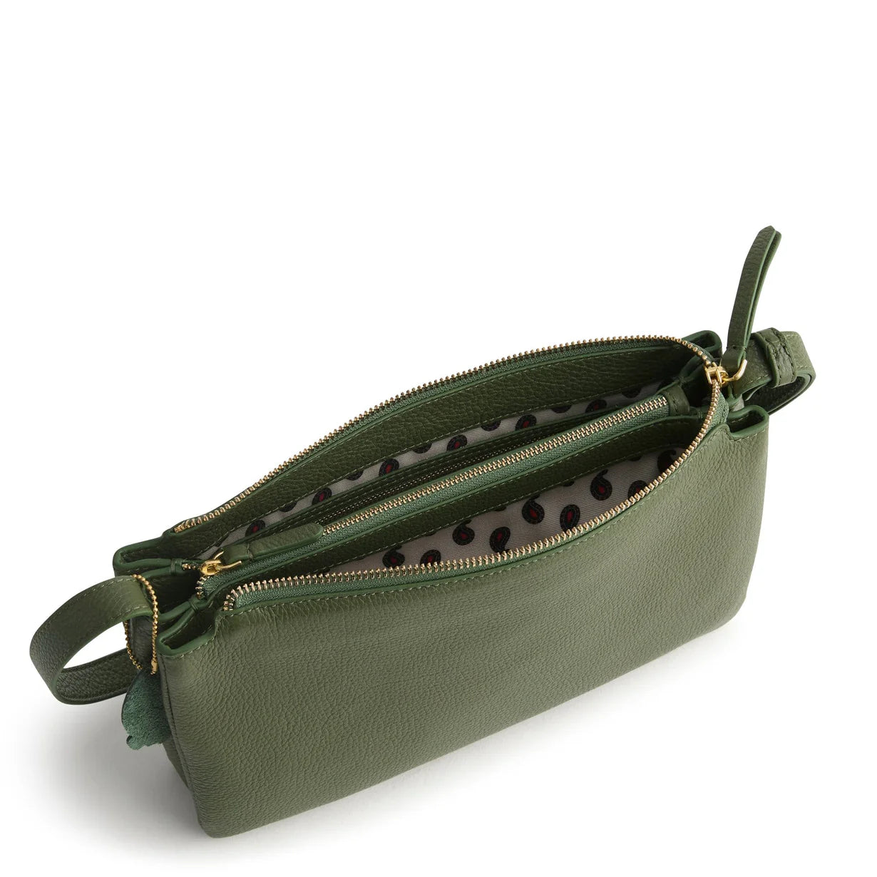 Foxbury Crossbody- Bronze Green in Leather