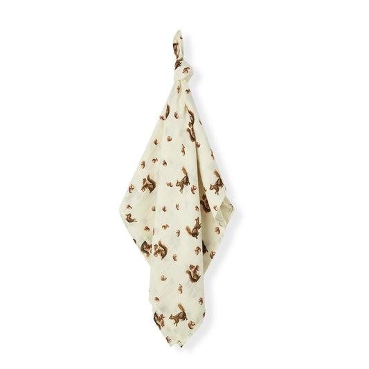Chipmunk Bamboo Muslin Swaddle Blanket