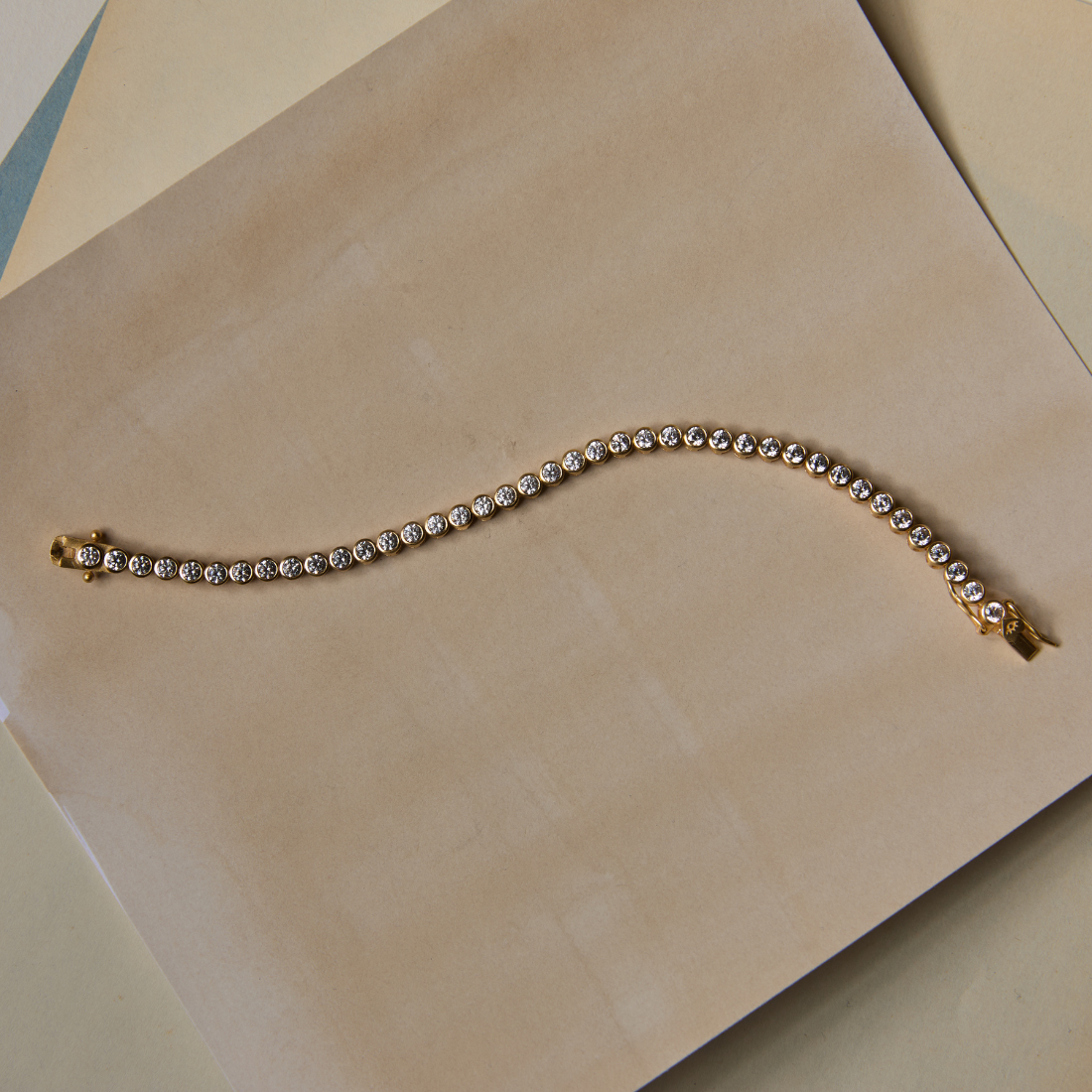 Bezel Tennis Bracelet: 7"