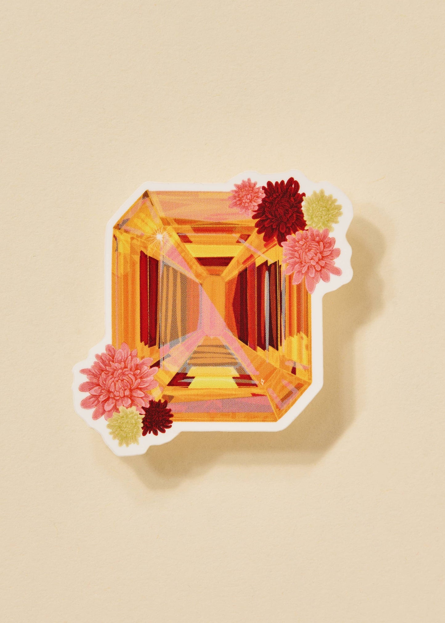 Topaz Floral Gemstone Birthstone Flower Sticker