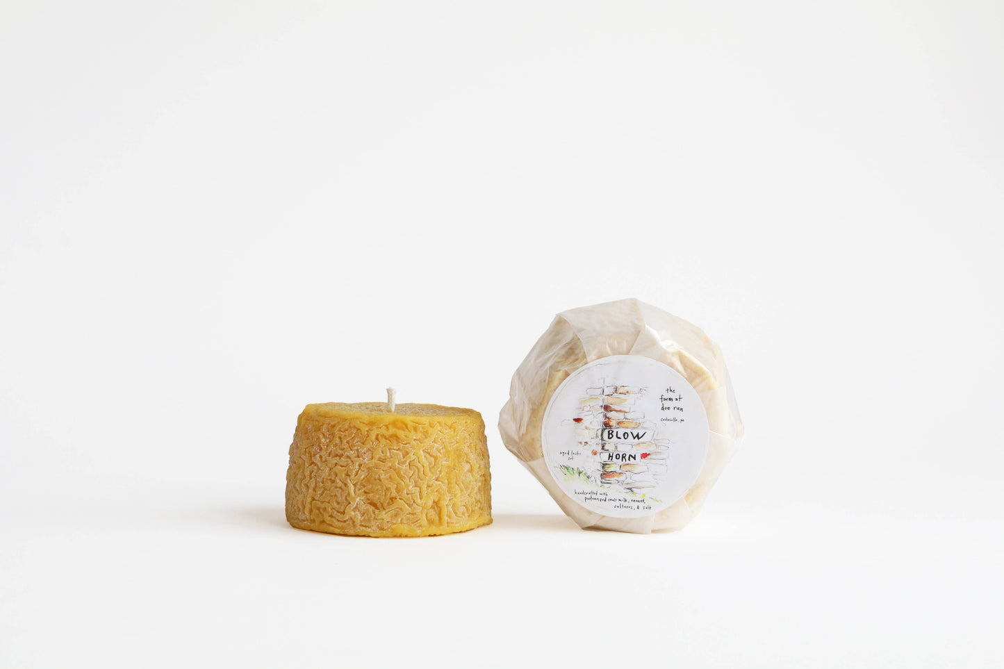 Blow Horn Cheese Beeswax Candle
