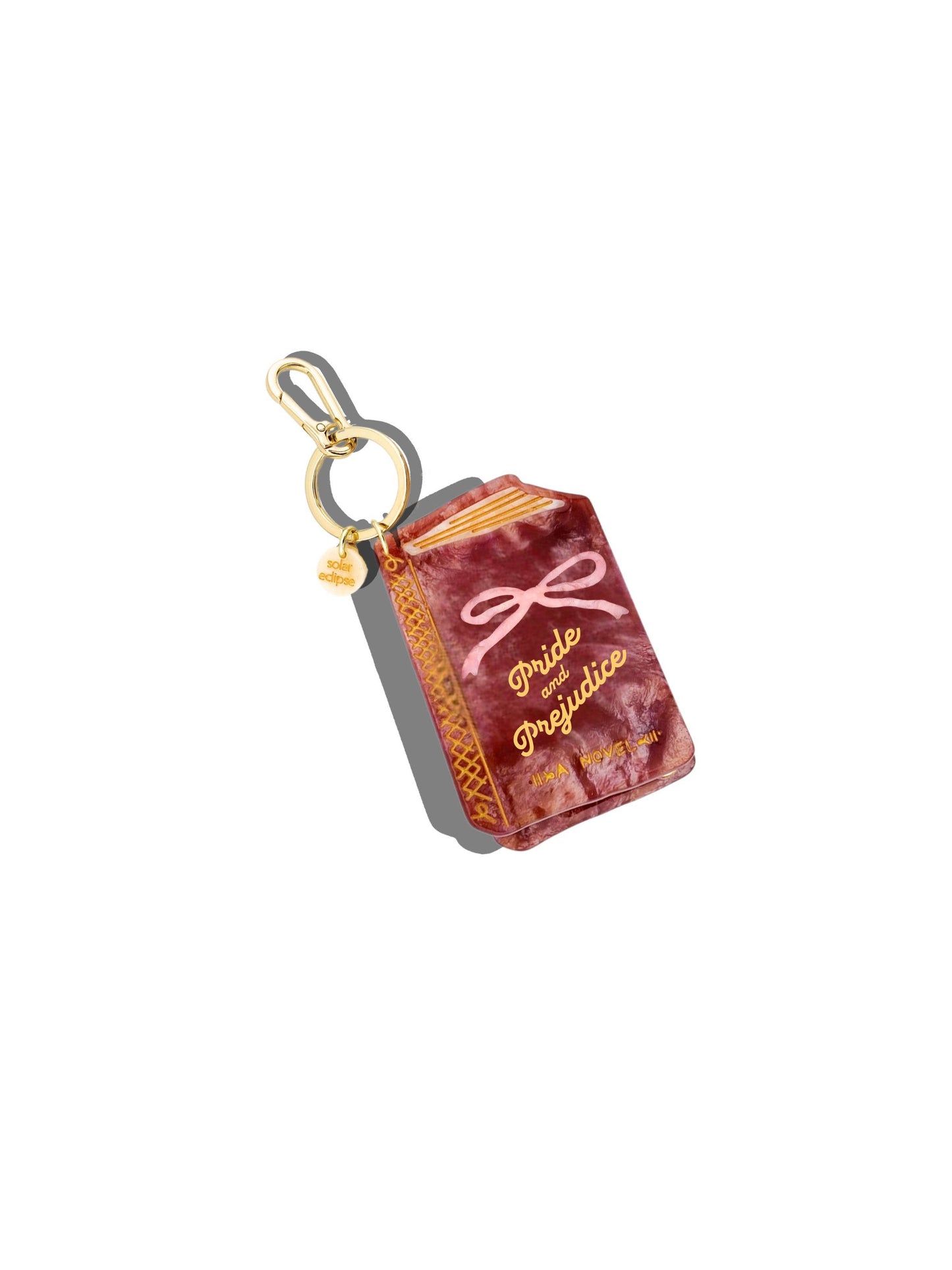 Hand-painted Pride & Prejudice Book Bag Charm + Keychain