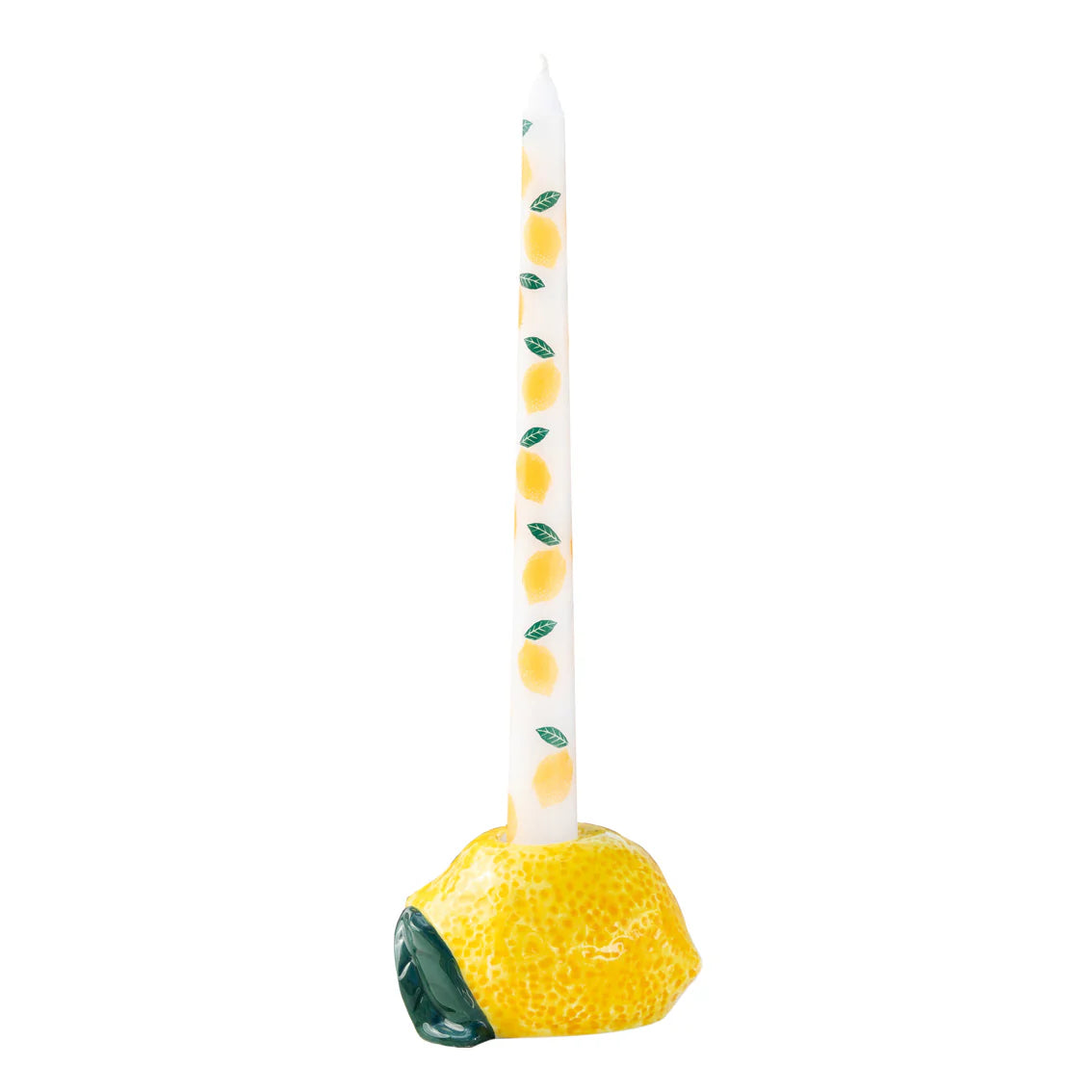 Bon Appetit Lemon Ceramic Candle Holder - 6cm