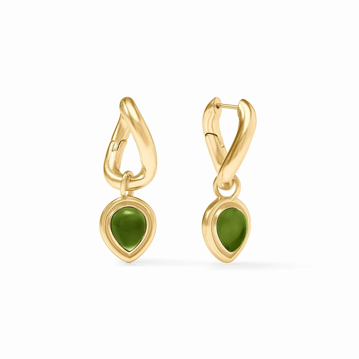 Dolce Hoop & Charm Earring-Iridescent Palmetto Green