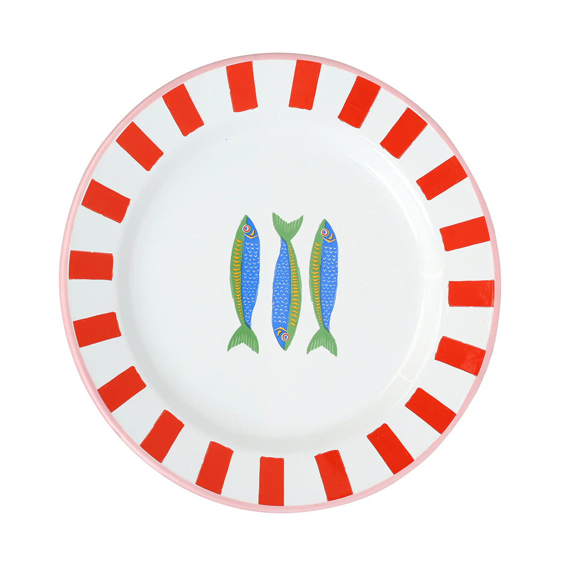 Bon Appetit Fish Enamel Plate - 10 in
