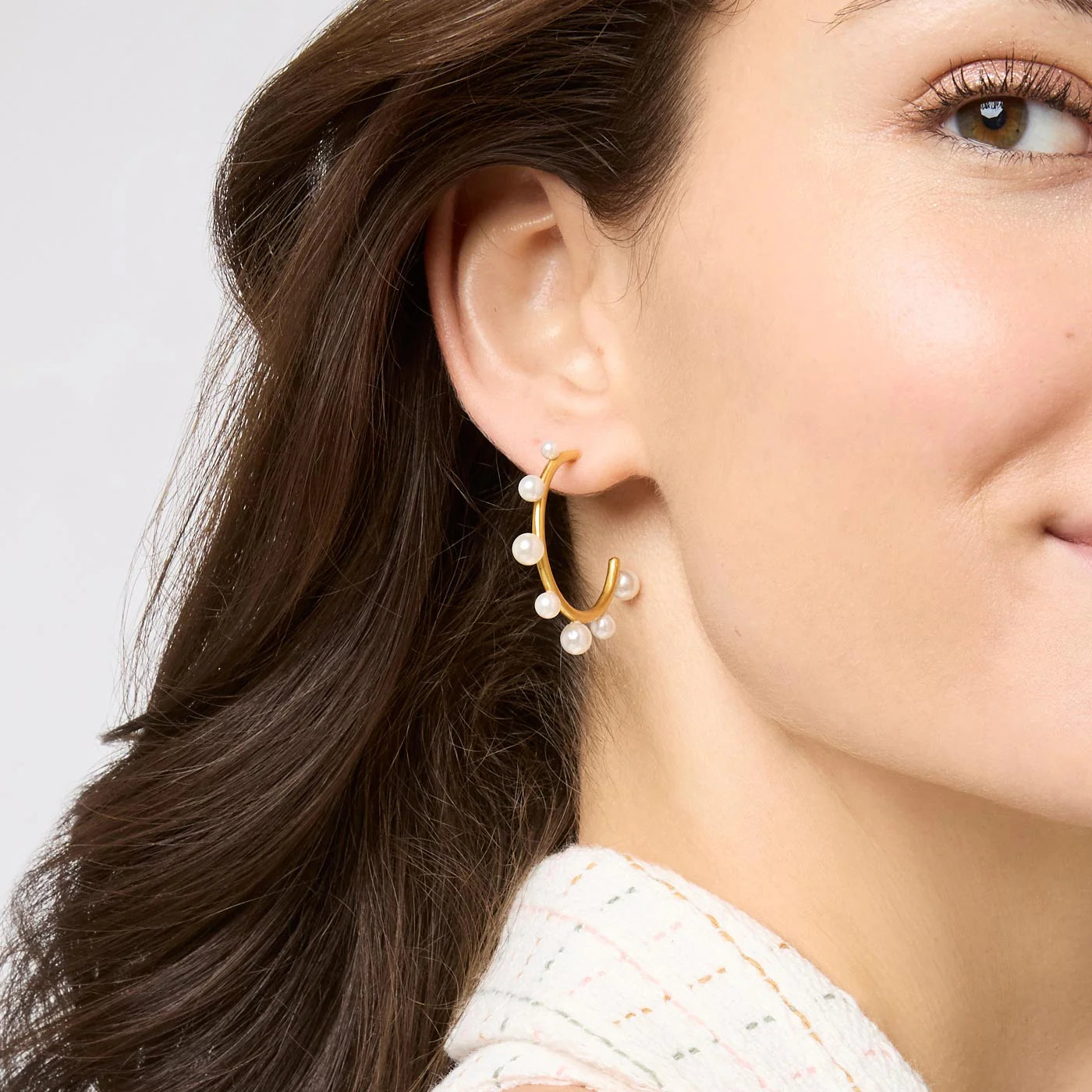Hydra Stone Hoop-Pearl