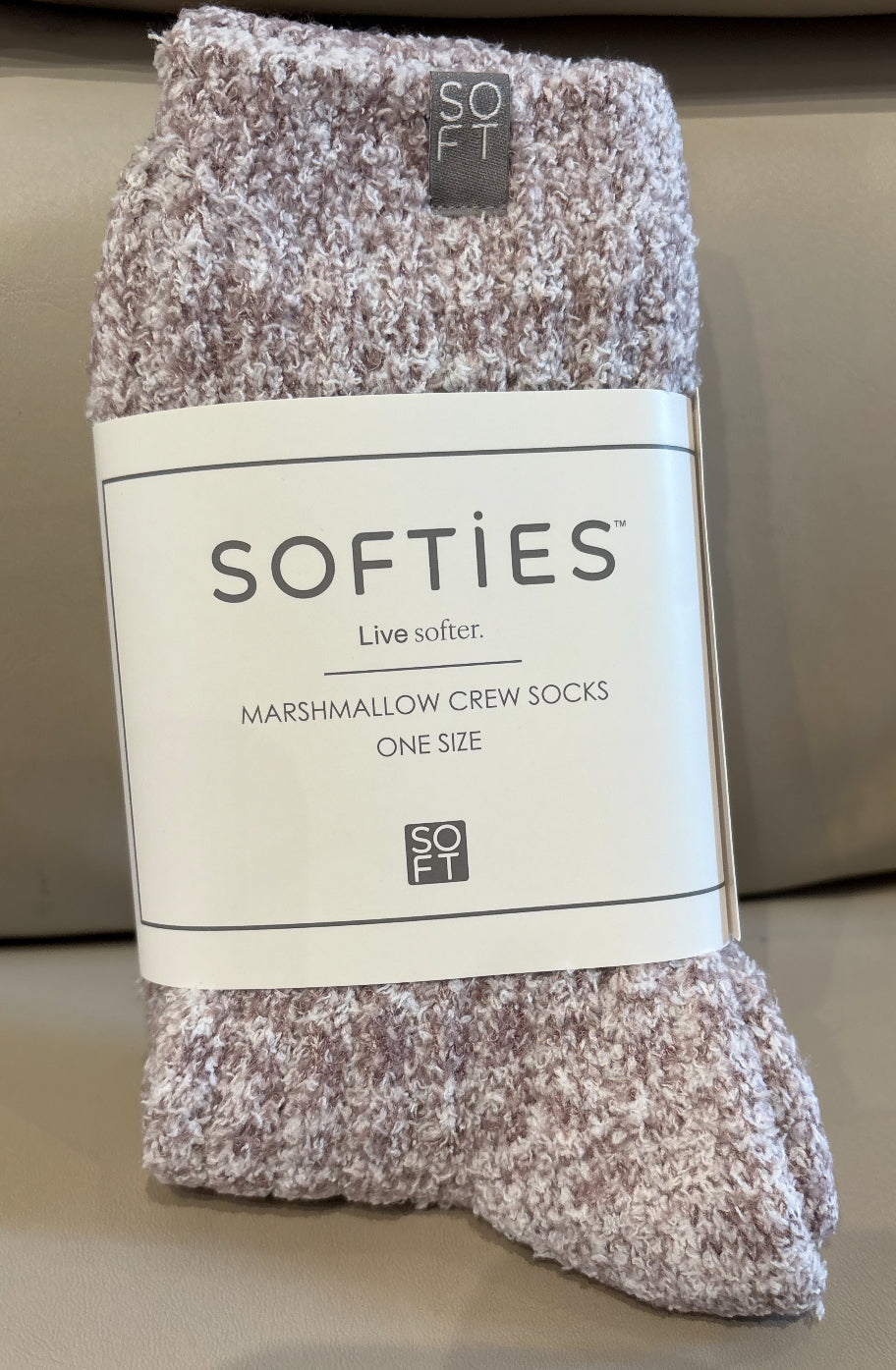 Marshmallow Crew Socks