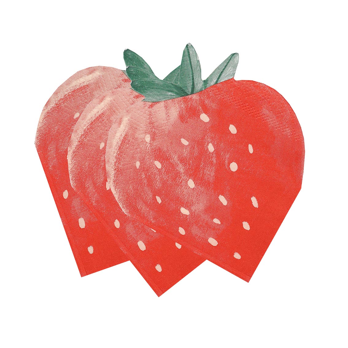 Bon Appetit Strawberry Shaped Paper Napkins - 20 Pack