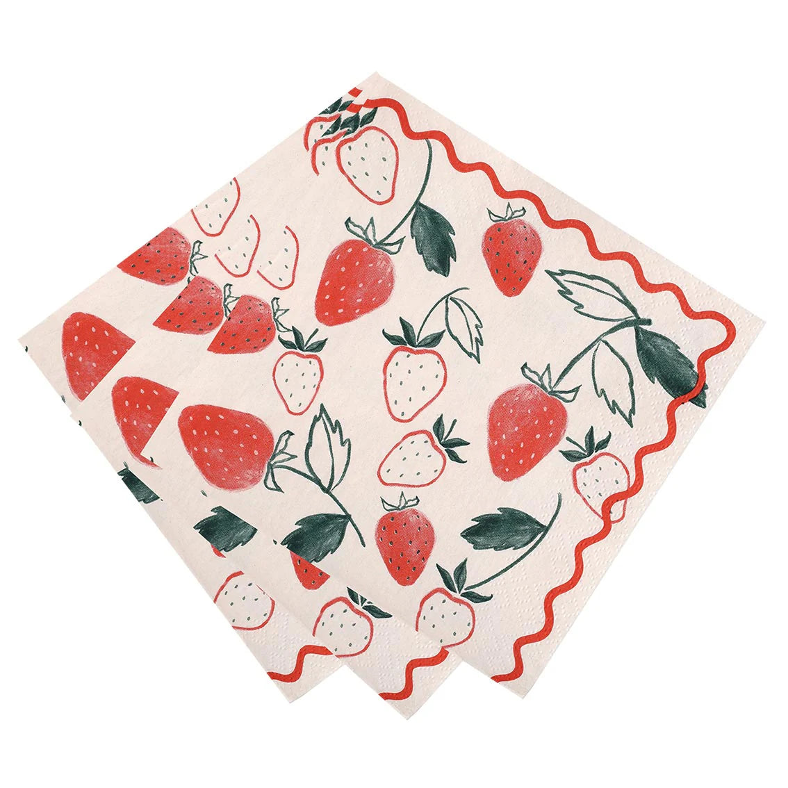 Bon Appetit Strawberry Field Recycled Paper Napkins - 20 Pack