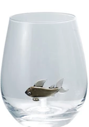 18 oz. Stemless Wine Glass with Hand-Blown Figure Inside, 8 Styles