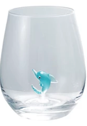 18 oz. Stemless Wine Glass with Hand-Blown Figure Inside, 8 Styles