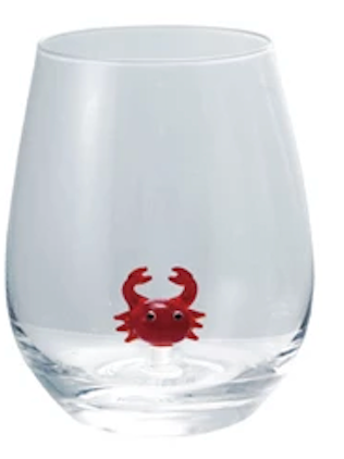 18 oz. Stemless Wine Glass with Hand-Blown Figure Inside, 8 Styles