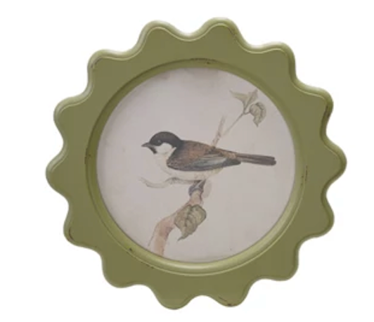 Wall Décor with Vintage Reproduction Bird on Branch, 4 Styles