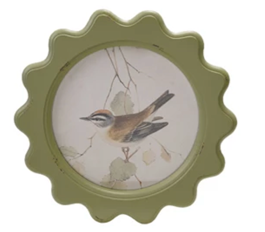 Wall Décor with Vintage Reproduction Bird on Branch, 4 Styles
