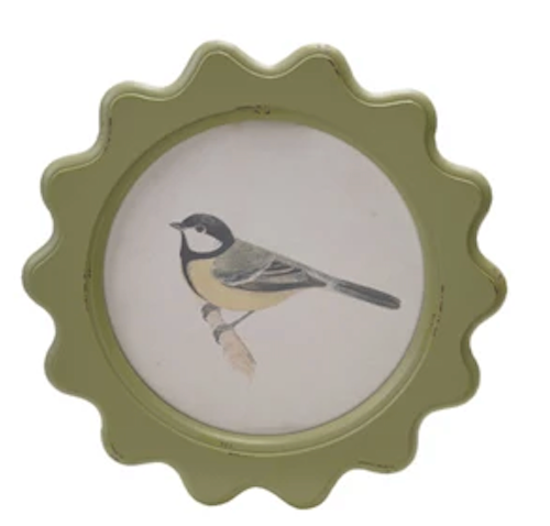 Wall Décor with Vintage Reproduction Bird on Branch, 4 Styles