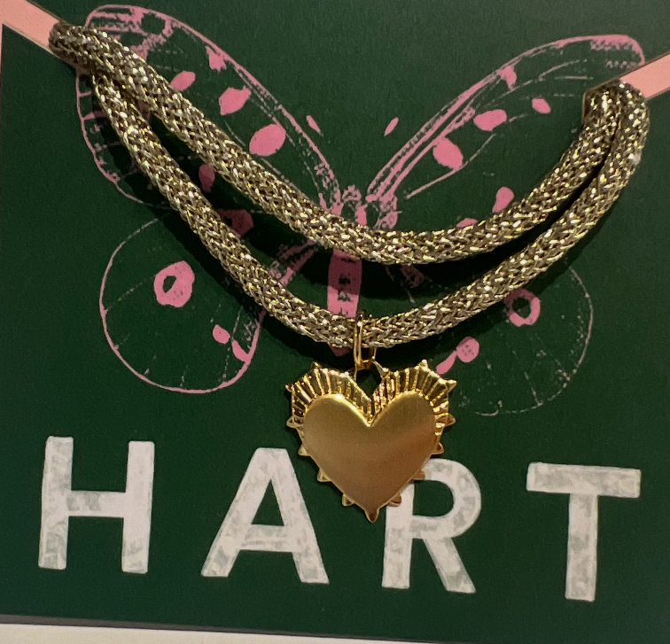 Small Heart of Gold on Lurex Bracelet