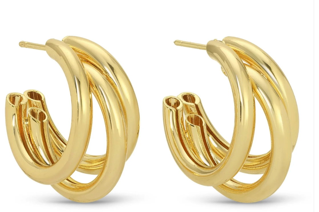 Make a Statement, Triple Hoops-Gold