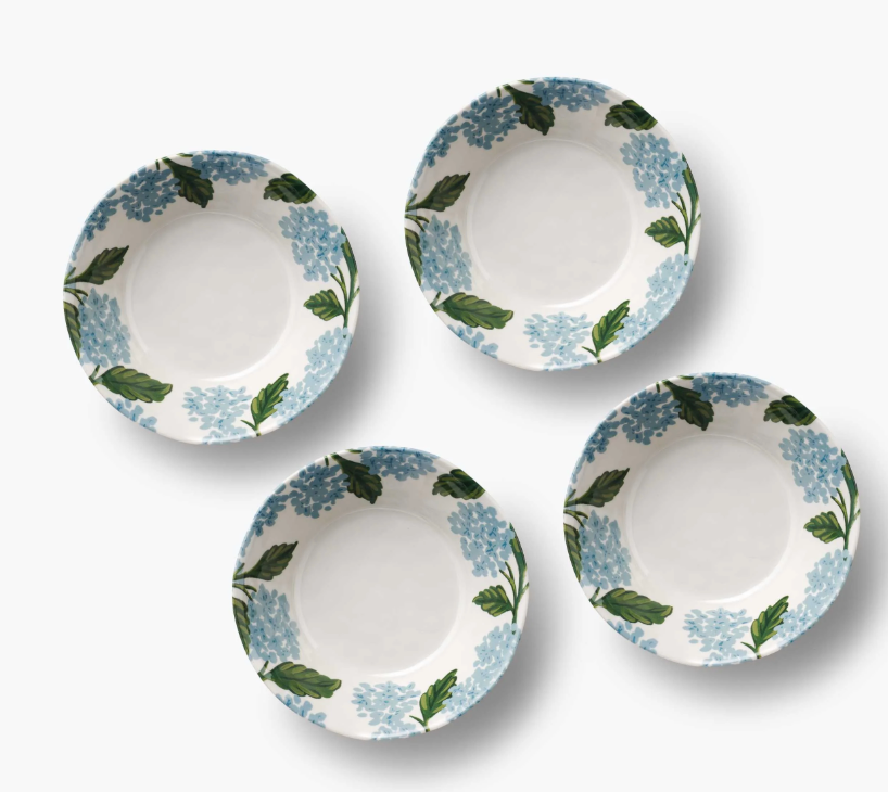 Hydrangea Melamine Bowls