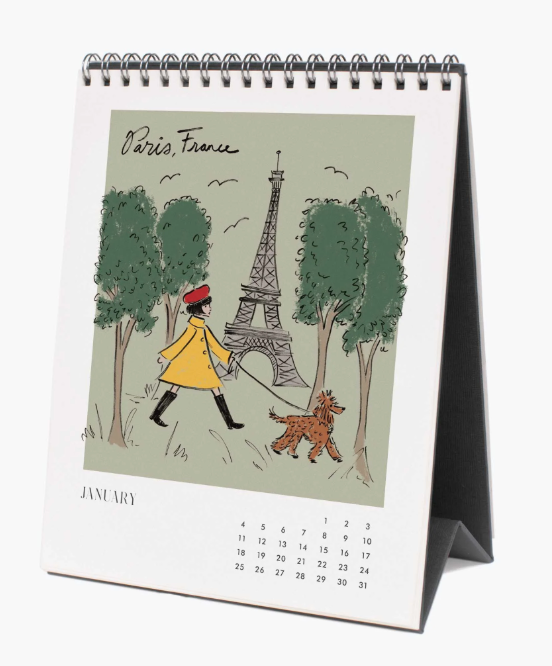 2026 Travel Sketchbook Desk Calendar