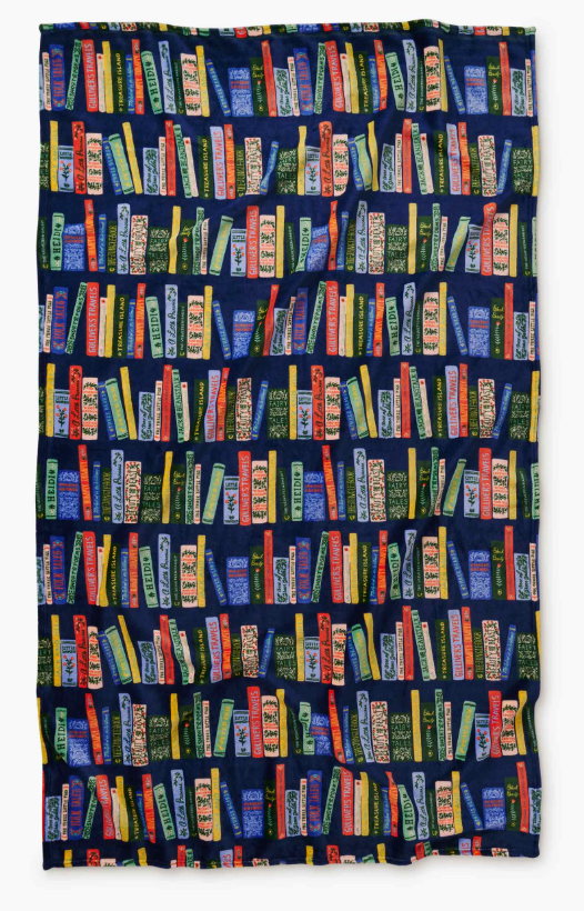 Bookshelf Fleece Blanket