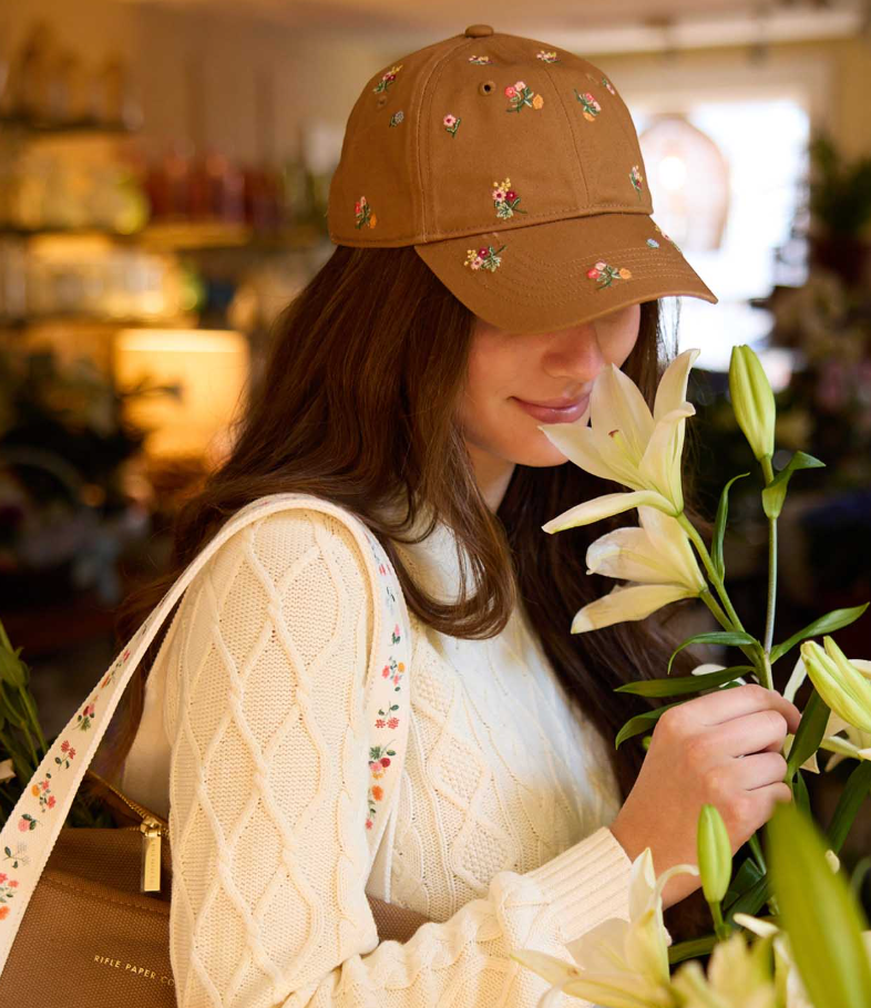 Ditsy Dahlia Baseball Cap