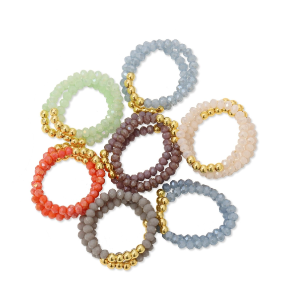 Ring -assorted stretch crystal rings