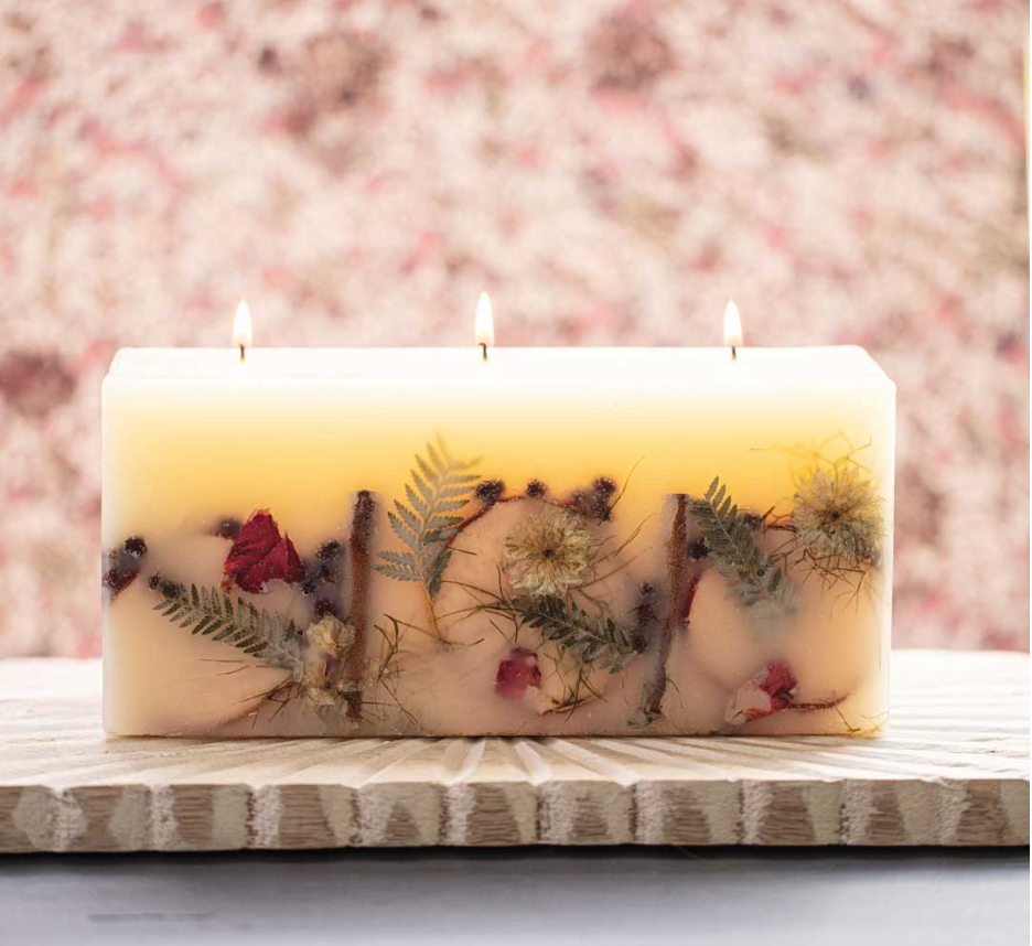 Brick Botanical Candle - Spicy Apple