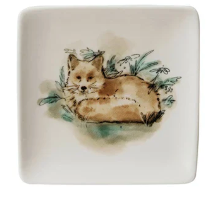 Stoneware Dish w/ Animal, 4 Styles