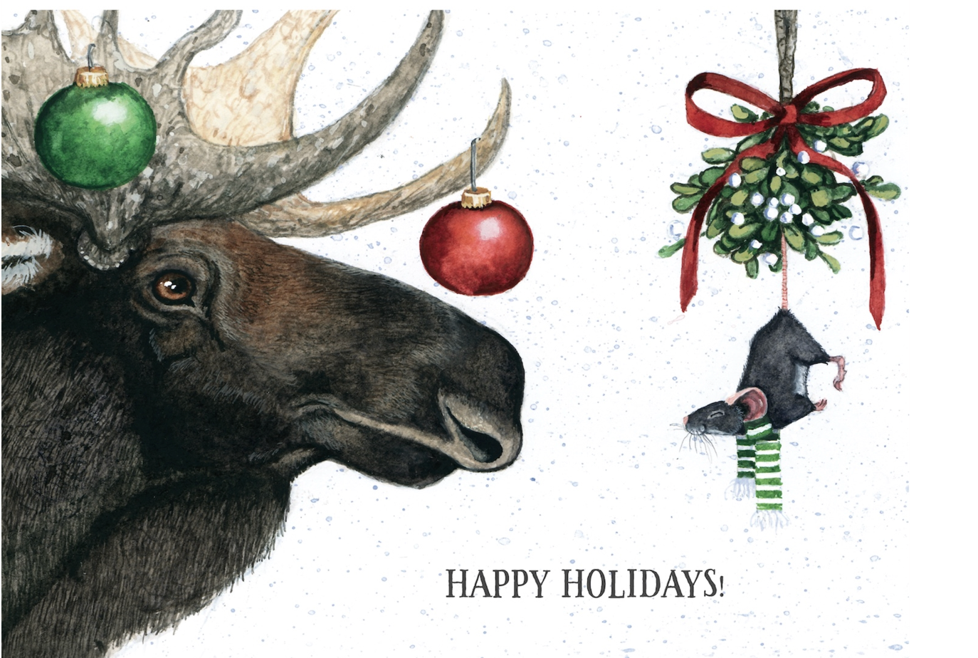 Holiday Moose & Mouse Card