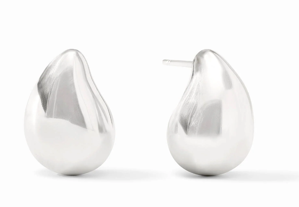 Wave Earring- Small-Silver