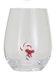 Stemless Wine Glass with Holiday Figure Inside, 8 Styles