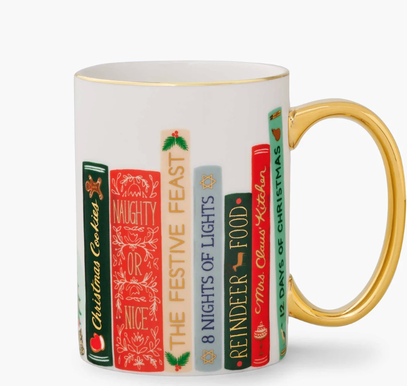 Festive Book Club Porcelain Mug