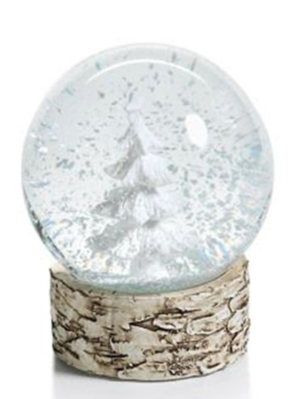 Snow Globe on Birch with Tree