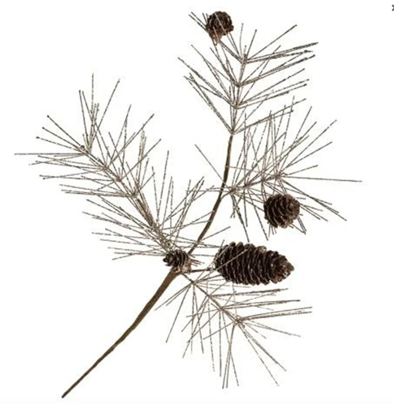 Champagne Spruce and Pinecone Small Pick