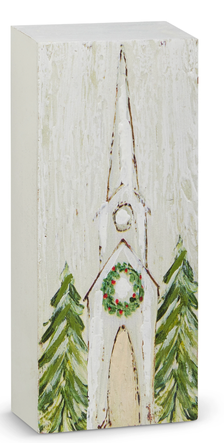 7.5" Church Block Decor- 2 Styles