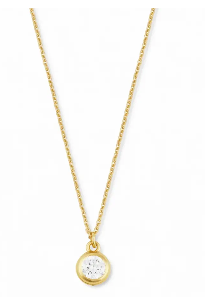 The Dainty Necklace: Bezel Charm