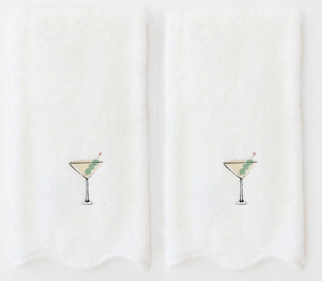 Martini Scalloped Powder Bath Towels