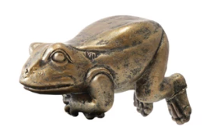 Resin Frog Pot Hanger, Distressed Gold Finish, 3 Styles