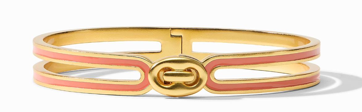 Laguna Enamel Hinge Bangle-Melon