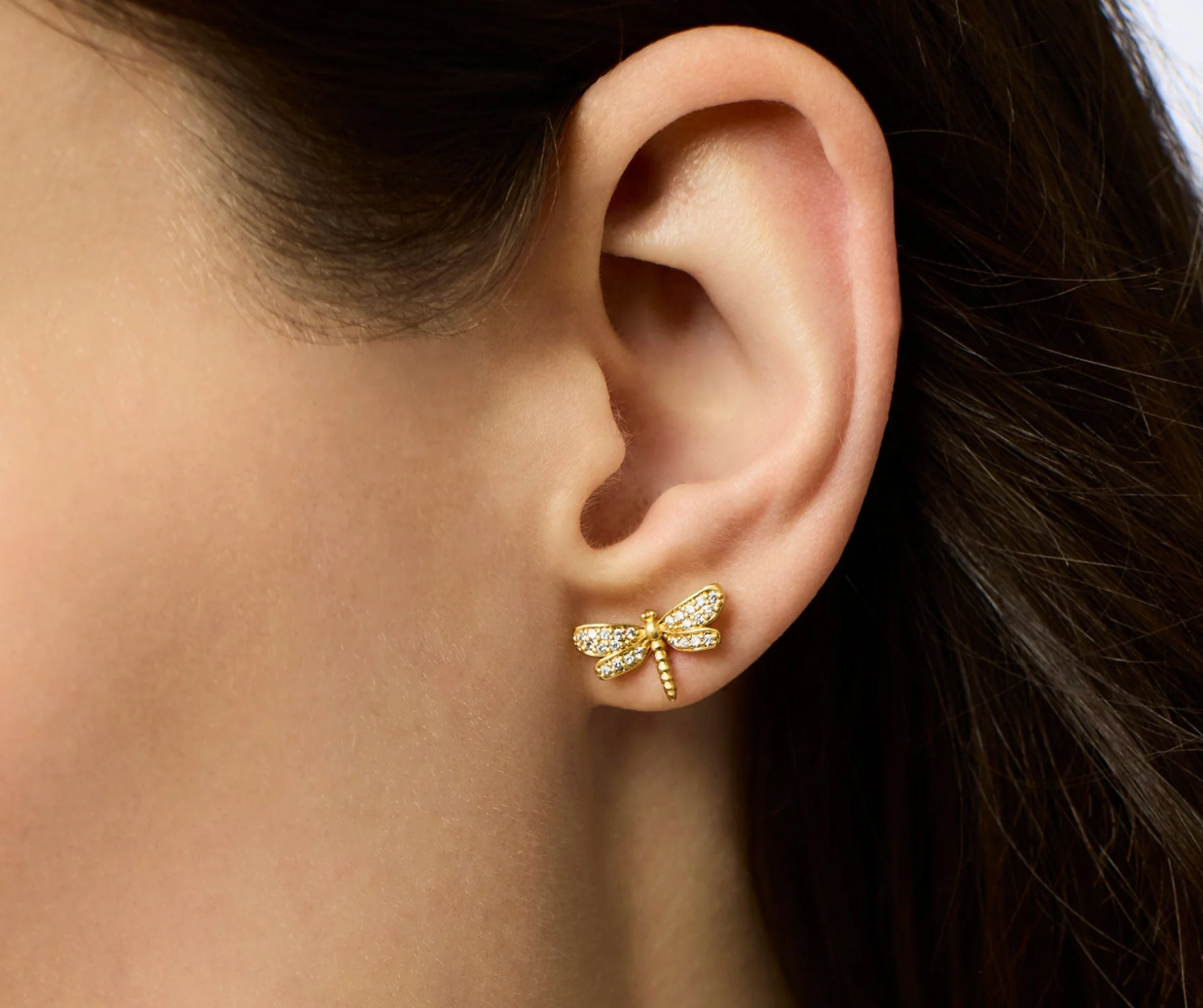 Dragonfly Pavé Stud